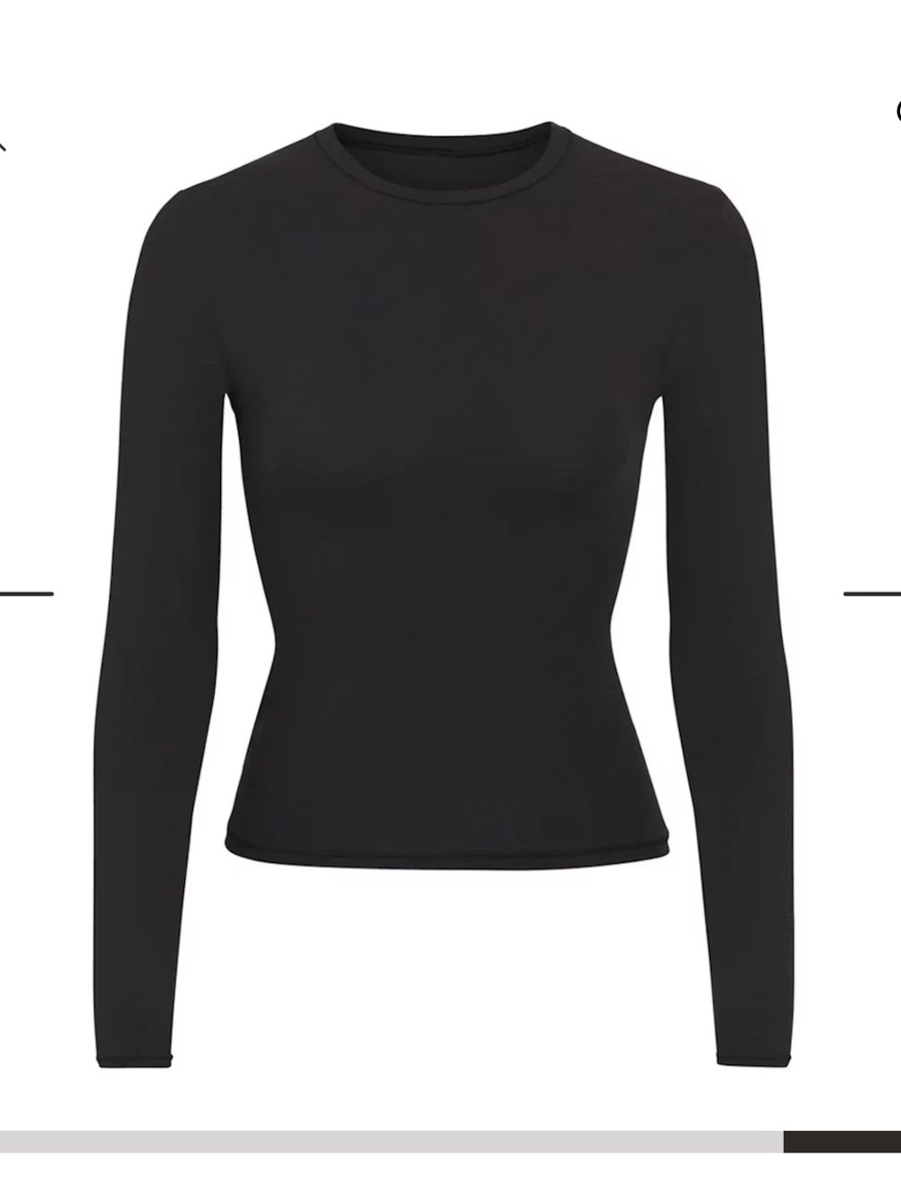 Skims black long sleeve tee